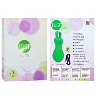 Jopen Lust L1, зеленый - Эргономичный стильный вибромассажер - купить в секс шопе