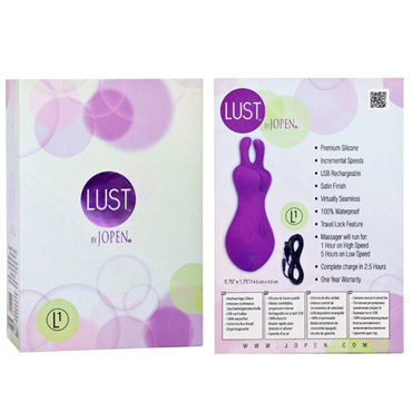 Jopen Lust L1, фиолетовый - Эргономичный стильный вибромассажер - купить в секс шопе