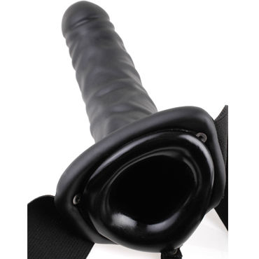 Новинка раздела Секс игрушки - Pipedream Vibrating Hollow Strap-On, черный