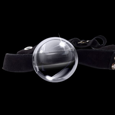 Pipedream Icicles № 65 - Кляп с прозрачным стеклянным шариком - купить в секс шопе