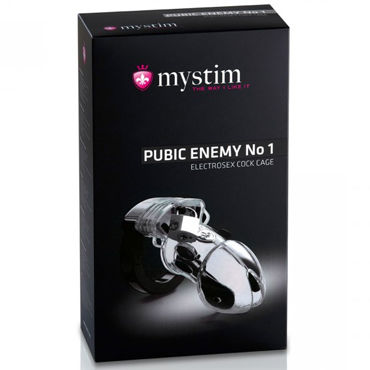 Mystim Pubic Enemy No 1, прозрачный - Пояс верности для электростимуляции - купить в секс шопе