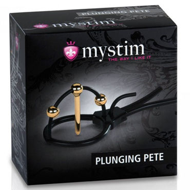 Mystim Plunging Pete Corona Strap - Утяжка на пенис для электростимуляции - купить в секс шопе