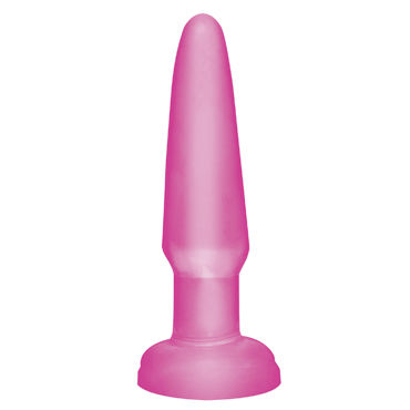 Pipedream Basix Rubber Works Beginners Butt Plug, розовая, Анальная пробка небольшого размера