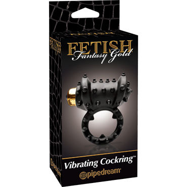 Pipedream Fetish Fantasy Gold Vibrating Cockring, Эрекционное кольцо с вибрацией