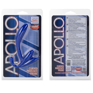 California Exotic Apollo Curved Prostate Probes, синий — фото 1