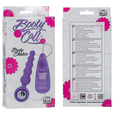 California Exotic Booty Shakers, фиолетовая - Анальная цепочка с вибрацией - купить в секс шопе