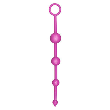 Toy Joy Funky Butt Beads, темно-розовая, Анальная цепочка