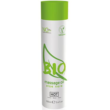 Hot Bio Massage Oil Aloe Vera, 100 мл, Органическое массажное масло с алоэ