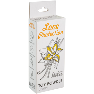 Lola Love Protection Toy Powder Vanilla, 15 гр, Пудра для игрушек ароматизированная, Ваниль