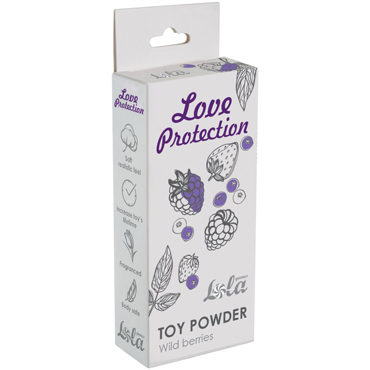 Lola Love Protection Toy Powder Wild Berries, 15 гр, Пудра для игрушек ароматизированная, Лесные ягоды