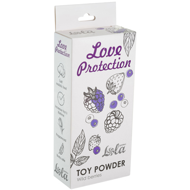 Lola Love Protection Toy Powder Wild Berries, 30 гр, Пудра для игрушек ароматизированная, Лесные ягоды