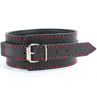 BDSM Арсенал Ошейник из натуральной кожи с шипами, черный - фото, отзывы