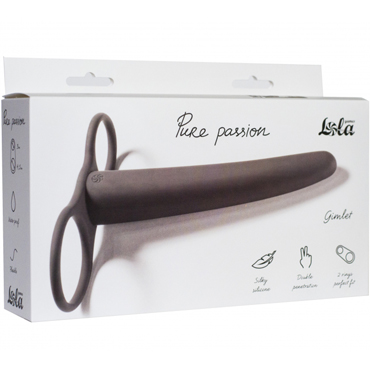 Lola Pure Passion Gimlet, черная - Насадка для двойного проникновения - купить в секс шопе