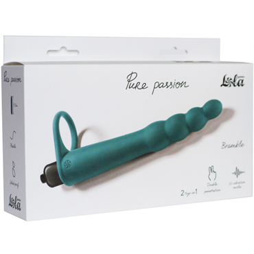 Lola Pure Passion Bramble, зеленая - Вибронасадка для двойного проникновения - купить в секс шопе