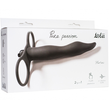 Lola Pure Passion Flirtini, черная - Вибронасадка для двойного проникновения - купить в секс шопе