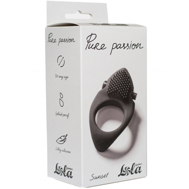 Lola Pure Passion Sunset, черное, Эрекционное виброкольцо с клиторальным стимулятором