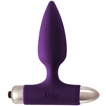 Lola Spice It Up Glory, фиолетовая, Анальная пробка классической формы с шариком внутри и вибрацией