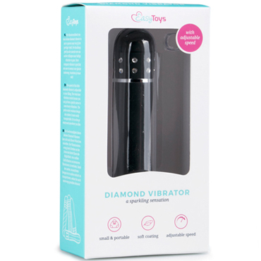 Easytoys Diamond Vibrator, черный - Вибратор в форме кактуса - купить в секс шопе