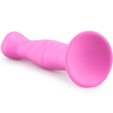 Easytoys Silicone Suction Cup Dildo, розовый - Рельефный анальный фаллоимитатор - купить в секс шопе