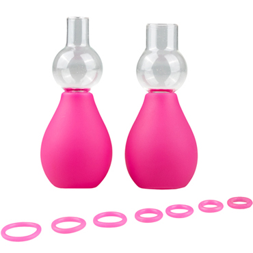 Easytoys Nipple Sucker Set, розовый - Набор вакумных стимуляторов для сосков - купить в секс шопе
