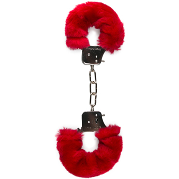 Easytoys Furry Handcuffs, красные — фото 1