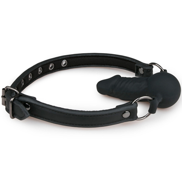 Easytoys Ball Gag With Silicone Dong, черный — фото 2