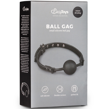 Easytoys Ball Gag With Small Silicone Ball, черный — фото 3