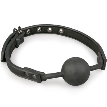 Easytoys Ball Gag With Small Silicone Ball, черный — фото 1