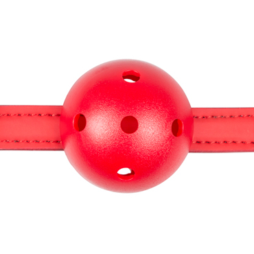 Easytoys Ball Gag With PVC Ball, красно-черный — фото 2