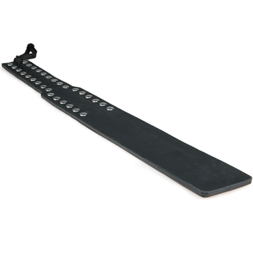 Easytoys Long Leather Paddle Studded, черная — фото 2