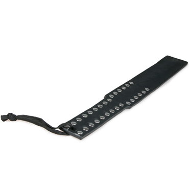 Easytoys Long Leather Paddle Studded, черная — фото 3