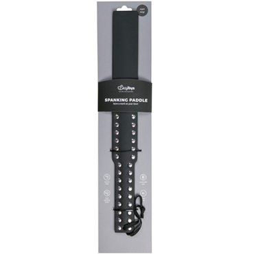 Easytoys Long Leather Paddle Studded, черная — фото 4