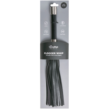 Easytoys Flogger With Metal Grip, черная — фото 4