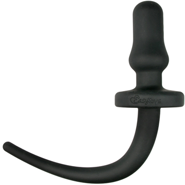 Easytoys Dog Tail Plug Thumpy Large, черная, Анальная пробка с хвостом большая