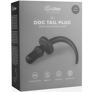 Easytoys Dog Tail Plug Thumpy Small, черная, Анальная пробка с хвостом маленькая и другие товары EDC Collections с фото