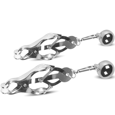 Easytoys Japanese Clover Clamps With Weights, серебристые - фото, отзывы
