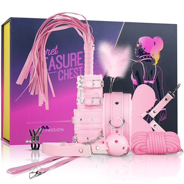 Secret Pleasure Chest Pink Pleasure, розовый, Набор для бондажа
