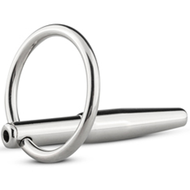 Sinner Hollow Metal Penis Plug, серебристый — фото 3