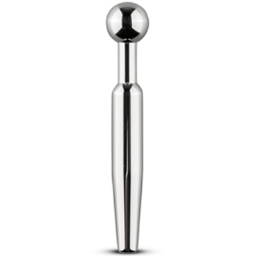 Sinner Hollow Metal Penis Plug, серебристый, Короткий уретральный стимулятор со сквозным отверстием