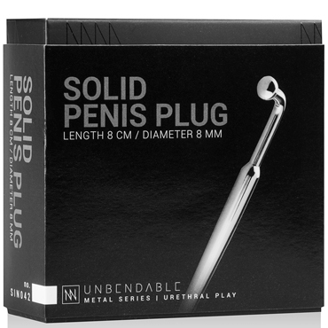 Sinner Curved Penis Plug, серебристый, Уретральный стимулятор с загнутой ручкой и другие товары EDC Collections с фото