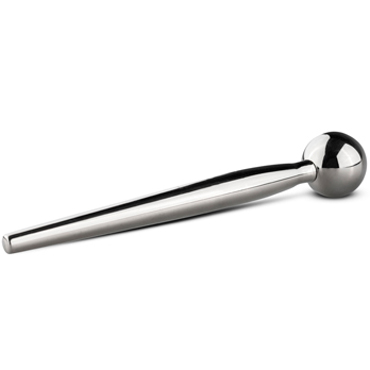 Sinner Metal Solid Penis Plug with Ball, серебристый — фото 2