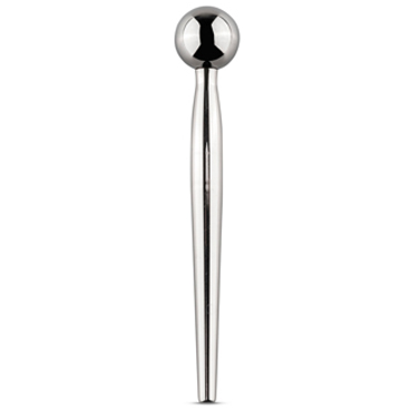 Sinner Metal Solid Penis Plug with Ball, серебристый — фото 1