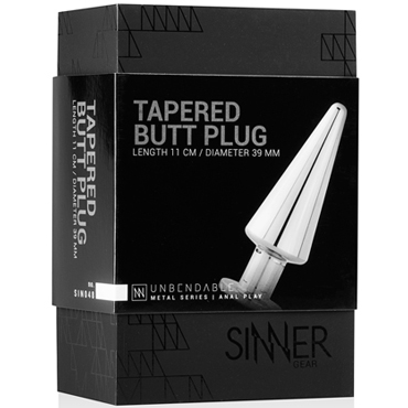 Sinner Metal Pointy Buttplug, серебристая, Анальная пробка из металла и другие товары EDC Collections с фото