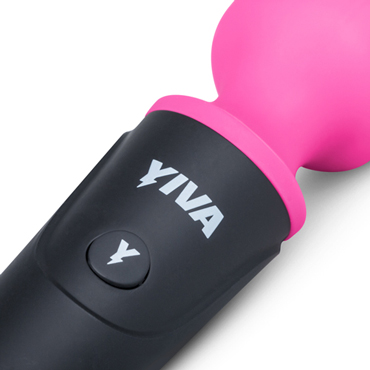 Yiva Power Massager, розово-черный - Перезаряжаемый вибромассажер для тела - купить в секс шопе