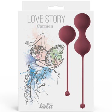 Lola Games Love Story Carmen, бордовые, Набор вагинальных шариков 2 + 1