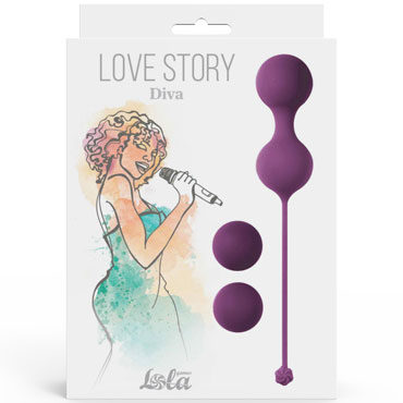 Lola Games Love Story Diva, фиолетовый, Набор вагинальных шариков 2 + 1 + 1