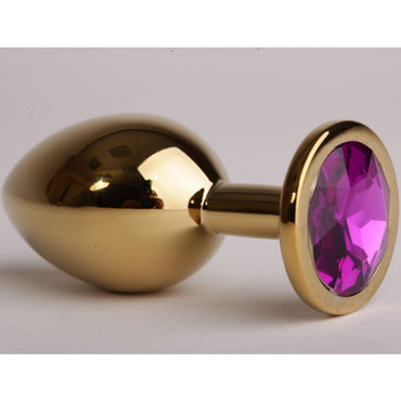 4sexdream Анальная ювелирка L, золотой/фиолетовый, С ярким кристаллом