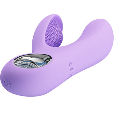 Baile Pretty Love Canrol, фиолетовый - Вибратор с клиторальным отростком - купить в секс шопе