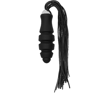 Ouch! Black Whip with Sliced Silicone Dildo, черная — фото 1
