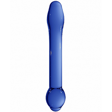 Shots Chrystalino Treasure, синий, Стеклянный стимулятор для анальной и вагинальной стимуляции